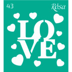 Трафарет самокл багаторазов 9*10см ROSA Talent №43 3625143