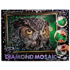 Алмазна мозаїка по номерам на холсті 20*30см DankoToys DT DM-02-01 Сова