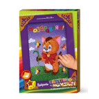 Розмальовка по номерам глітером DankoToys DT БМ-01-03 20*30см Кошеня