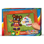 Розмальовка по номерам глітером DankoToys DT БМ-01-04 20*30см Ведмежа