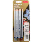 Олівці кольорові 6кол Derwent Traditional Metallic в блістері 700055