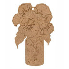 Заготовка для декорування Rosa Talent ДВП набір 5шт Букет квітів-3 6,5*10*0,3см 2809032