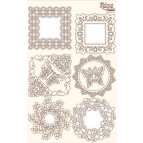 Чіпборд для скрапбукінгу 126*200 мм Мереживо 1 білий 94232059