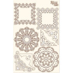 Чіпборд для скрапбукінгу 126*200 мм Мереживо 3 білий 94232061