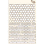 Чіпборд для скрапбукінгу 126*200 мм Абстракція 1 фоновий білий 94232046