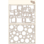 Чіпборд для скрапбукінгу 126*200 мм Абстракція 4 фоновий білий 94232049