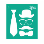 Трафарет самокл багаторазов 9*10см ROSA Talent №5 3625105