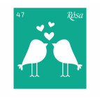 Трафарет самокл багаторазов 9*10см ROSA Talent №47 3625147