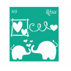 Трафарет самокл багаторазов 9*10см ROSA Talent №49 3625149