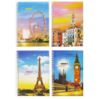 Зошит спіраль А5 48арк пласт обкл Лидер Sweet 77367 кліт.