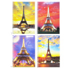 Зошит спіраль А5 48арк пласт обкл Лидер Paris 77409 кліт.