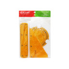 Лінійки-набір 3пр Tukzar линейка 15см+угольник+транспортир, Неломайка Tz-7271