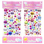 Наліпки дитячі СТРАЗИ 100*160мм кола асорті 8193