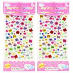 Наліпки дитячі СТРАЗИ 100*160мм квадрати асорті 8190