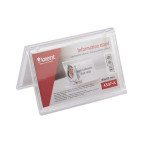 Табличка інформаційна двостороння 89*53мм прозора Axent 4537