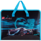Портфель А4 KITE мод 202 Racing night пластик на блискавці K17-202-3