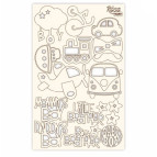 Чіпборд для скрапбукінгу 126*200 мм Дитячі мотиви 2 білий 94232052