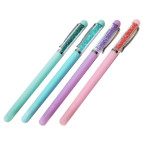 Гелева ручка ЛИДЕР з камінцями тач-пен 0.38мм синя 18003/6002/5534