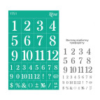 Трафарет самокл багаторазов 13*20см ROSA Talent Фоновий №1751 серія 'Цифри' GPT50083152