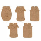 Заготовка для декорування Rosa Talent (ДВП) набір 5шт "Баночки" 2809018