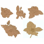 Заготовка для декорування Rosa Talent (ДВП) набір 5шт "Квіти" 2809015