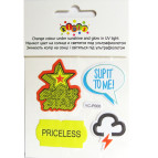 Наліпки для одягу Kidis 11*15см YC-P006 змінюють колір на сонці і світятся під ультрафіолетом