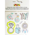 Наліпки для одягу Kidis 11*15см YC-P011 змінюють колір на сонці і світятся під ультрафіолетом