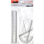 Лінійки-набір 4пр Norma (лінійка 20см+2угольника+транспортир) 9003