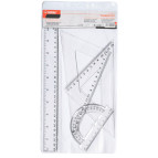 Лінійки-набір 4пр Norma (лінійка 25см+2угольника+транспортир) 9017