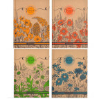 Блокнот 14,3*19,7см 120арк МАНДАРИН Крафт кліт (дизайн асорті) БК144* (203942)