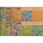 Блокнот 14,3*19,7см 80арк МАНДАРИН Крафт кліт (дизайн асорті) БК124* (203836)