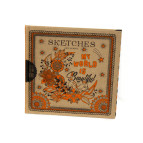 Блокнот для ескізів скетчбук 200*200мм 36арк МАНДАРИН крафт (діз 1805-1808) БК119/1 (203768)