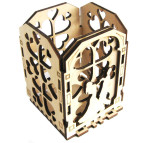 Заготовка для декорування Идейка (ДВП) підставка під ручки Танці 8,5*9*11,5см 3-049