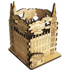 Заготовка для декорування Идейка (ДВП) підставка під ручки Бігбен зі стародавнім автобусом 8,5*9*11,5см 3-051/2