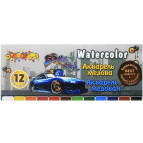 Акв фарби медові 12кол. МУЛЬТЯШКИ карт. кор., без пензля 7227