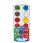 Акв фарби медові 12кол. ПЕРО PJ Masks пл/уп б/к 120464/712702