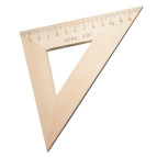 Трикутник 45град 14см ДЕРЕВО Люксколор 45*45*90 ТД-14