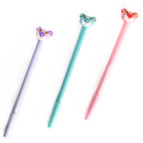 Кулькова ручка з насадкою Пантера Рожева ЛИДЕР асорті, пише синім №2532