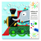 Набір для творчості Djeco Аплікація із помпонів Подорож DJ09866