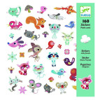 Наліпки дитячі Djeco 160 шт. Маленькі друзі DJ08842