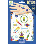 Наліпки дитячі ТАТУ Djeco Космос DJ09590