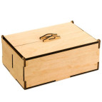 Заготовки для декорування дерево Скринька з подвійною кришкою 2 осередки фанера 20*14*8 см Rosa Talent 2725020