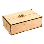 Заготовки для декорування дерево Скринька з подвійною кришкою 2 осередки фанера 24*15*8 см Rosa Talent 2725019