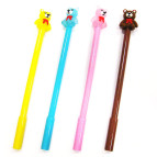 Кулькова ручка з насадкою Ведмежа ЛИДЕР асорті, пише синім №113