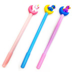 Гелева ручка з насадкою Єдиноріг Місячний Schreiber асорті, пише синім S-8885