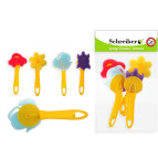 Набір для творчості Schreiber спонжі 4шт пластікові ручки S-1734