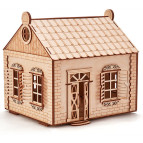 Модель 3D дерев'янна сборна механічна Wood Trick Сільска хатинка 190524