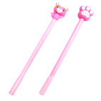 Кулькова ручка з насадкою Пантера Рожева ЛИДЕР асорті, пише синім №1926