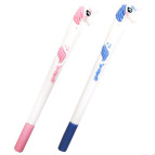 Кулькова ручка з насадкою Єдиноріг ЛИДЕР асорті, пише синім №18002