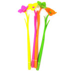 Кулькова ручка з насадкою Квітка польова ЛИДЕР асорті, пише синім №837